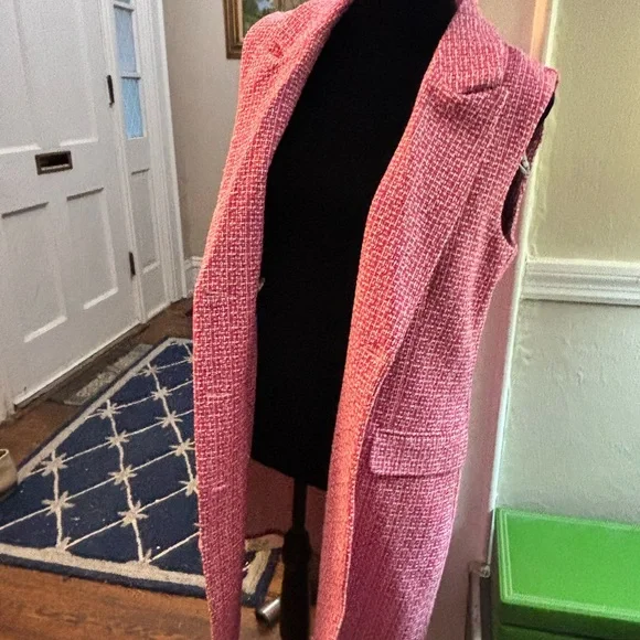 Nicole Miller Pink Tweed Dress with Gold Accents - Picture 15 of 16